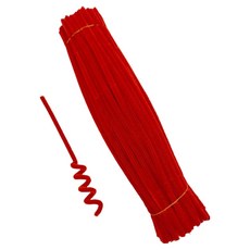 미소로운 모루 철사 6mm x 30cm 100p, 레드, 1개