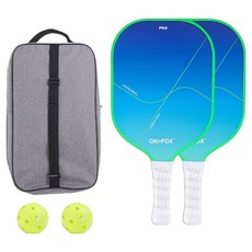 搏仕卡 Style 輕量匹克球拍 2支 球 2顆 + 球袋組, 藍色, 1套