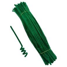 Misoroun 毛根鐵絲 6mm x 30cm 100入, 深綠色, 1個