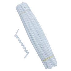 미소로운 모루 철사 6mm x 30cm 100p, 화이트, 1개