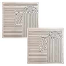 모나코올리브 세탁 건조기 덮개 스크래치 방지 다용도 매트 2p, 플로우라인