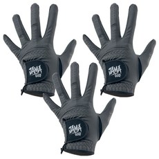 자마골프 남녀공용 그래피티 기능성 골프장갑 왼손용, 그레이, 3개