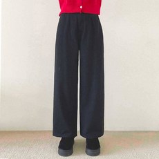 Planday 女款短版/長版蜜桃絨磨毛肯特寬版棉褲