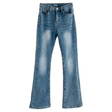 Planday 女款 長版/短版 高級絨毛內裡Neri水洗靴型牛仔褲