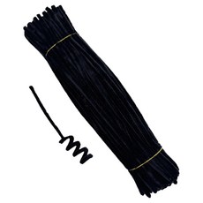 미소로운 모루 철사 6mm x 30cm 100p, 블랙, 1개