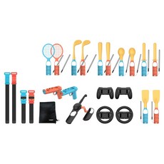 DOBE Switch2 24合1運動套裝, 橙色 + 藍色, 1套, TNS-5113