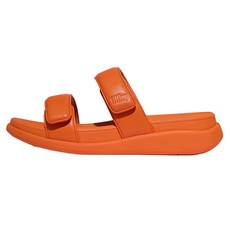 fitflop 女款 F-Mode 高厚底雙帶拖鞋, Satsuma, 225