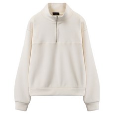 Raymon 男女通用燈芯絨半拉鍊大學T