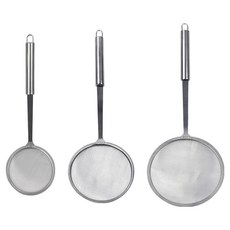 kitchen U 304全不鏽鋼濾網雜質分離湯勺3件組, 1套