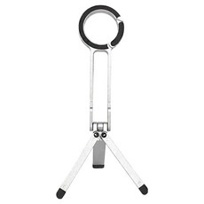 Kyhome Magsafe磁吸手機支架 手機自拍直播三腳架 登山扣折疊便攜支架, 銀色, 1個, 不適用