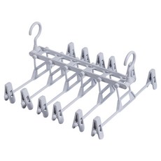 에스제이 공간활용 6단 집게 바지걸이, 그레이, 1개