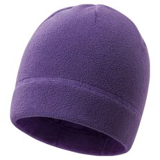 Parajuni 冬季跑步保暖刷毛頭帶運動帽 HJ0902, 紫色, 1個