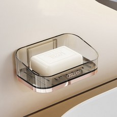 ASWEI 免鑽孔設計感肥皂架, 金色, 1個