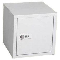 넥솔라 기숙사 개인 책상 다이얼식 철제 사물함, 화이트, 1단