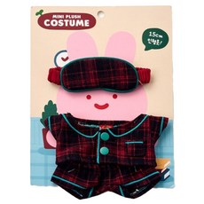 BUTTERSHOP 法蘭絨娃娃睡衣 + 眼罩組, 紅色, 1套