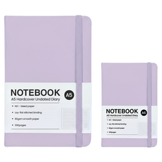 Modernary 硬殼萬年曆日誌 2件組, 藕紫色, 1個