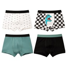 Aippum 兒童快樂恐龍平口四角褲4件組 C106