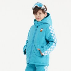 Lookat Kids 兒童棋盤格鋪棉滑雪外套