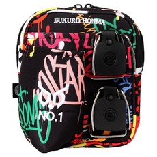 BUKURO HONMA Support 24 公園高爾夫塗鴉收納包 B5FUBP01, 黑色, 1個