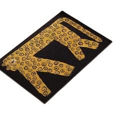 Hanbomnuri 重點玄關浴室防滑線圈地墊, 黑色, 1個