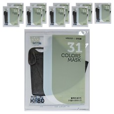 블루본 베이직 31컬러 마스크 특대형 KF80, 차콜그레이, 10개, 1개입