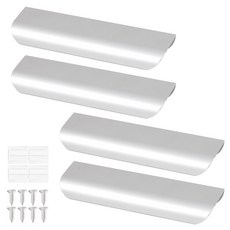 Cholmuldaejang Billsbro 黏貼式隱藏抽屜傢俱把手 4入 140mm 組, 1套, 銀色