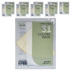 블루본 베이직 31컬러 마스크 특대형 KF80, 코코넛화이트, 10개, 1개입