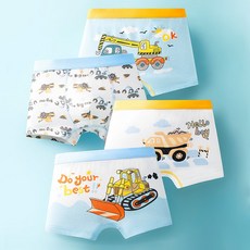 Aippum 兒童用 噗噗車 強力引擎 四角褲 4件組 C109