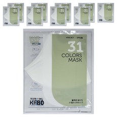 블루본 베이직 31컬러 마스크 특대형 KF80, 흰색, 10개, 1개입