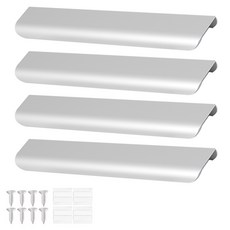 Cholmuldaejang Billsbro 黏貼式隱藏抽屜傢俱把手 4入 200mm 組, 1套, 銀色