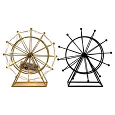 MONACO OLIVE Light Wheel 摩天輪室內裝飾LED氣氛燈2件組, 黑色, 金色