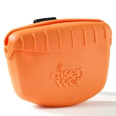 파스텔펫 반려동물 클립 실리콘 간식가방, 오렌지, 1개