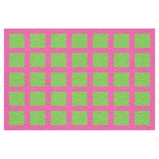 Hanbomnuri 圖案防滑浴室玄關圈絲地墊, 粉紅色, 1個