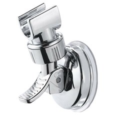 깨끗한이야기 360도 회전 원터치 흡착 샤워기 거치대, 실버