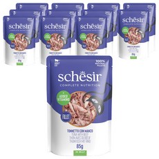 스케지어 어덜트 고양이 주식 파우치, 85g, 12개, 소+참치