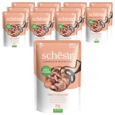 스케지어 어덜트 고양이 주식 파우치, 85g, 12개, 연어+참치