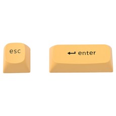 키크론 OSA 더블샷 PBT 키보드 교체용 커스텀 포인트 키캡 ESC + ENTER 세트, 옐로우, JM-240