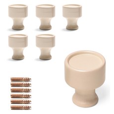 Sonjabisesang 免鑽孔 Cups 1孔 傢俱把手, 象牙白, 6個