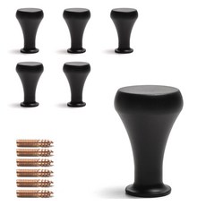 Sonjabisesang 免鑽孔水滴單孔傢俱把手, 黑色, 6個