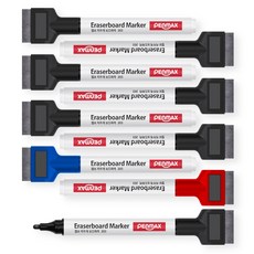 펜맥스 지우개 보드마카 흑 7p + 청 + 적 세트, 흑색, 청색, 적색, 1세트