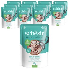 스케지어 어덜트 고양이 주식 파우치, 85g, 12개, 참치+도미