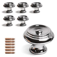 Sonjabisesang 免鑽孔 Sori 1孔 傢俱把手, 鉻色, 6個