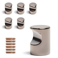 Sonjabisesang 免鑽孔迷你簡約單孔傢俱把手, 黑鎳色, 6個