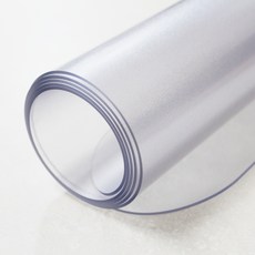 커버팩토리 프리미엄 PVC 테이블 매트 모서리 라운드 1.5cm, 반투명, 1개, 두께 1mm x 70cm x 40cm