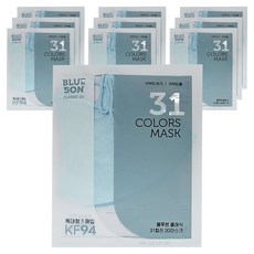 블루본 클래식 31컬러 마스크 특대형 KF94, 오션블루, 10개, 1개입