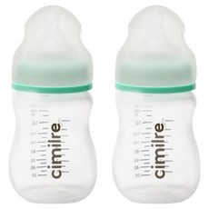 cimilre 馨乃樂 花生寬口PP奶瓶, 薄荷綠, 2個, 160ml