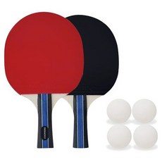 PRO MORIX 橫拍桌球拍 2入 + 桌球 4入組, 1套, PMS 2305