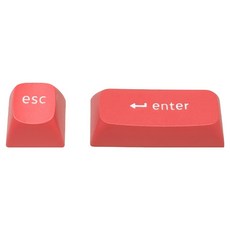 키크론 OSA 더블샷 PBT 키보드 교체용 커스텀 포인트 키캡 ESC + ENTER 세트, 레드, JM-234