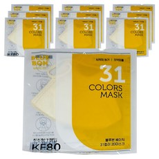 블루본 베이직 31컬러 마스크 초소형 KF80, 코코넛화이트, 10개, 1개입