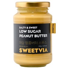 Sweetvia Salty & Sweet 低糖柔滑花生醬, 260g, 1個